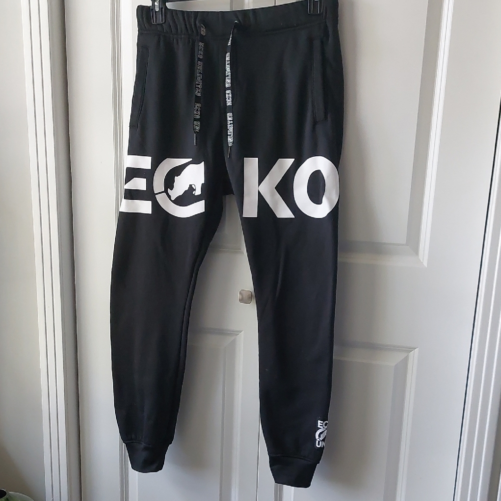 Ecko Unlimited Black Joggers with White Logo